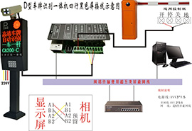 D款車牌識別一體機（黑色）接線圖